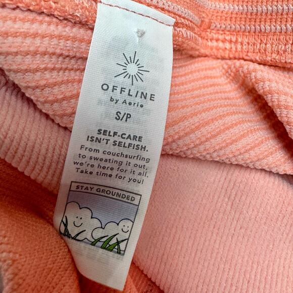 Offline By Aerie Totally Textured Seamless Leggings Peach Size Small Comfy - Picture 10 of 11